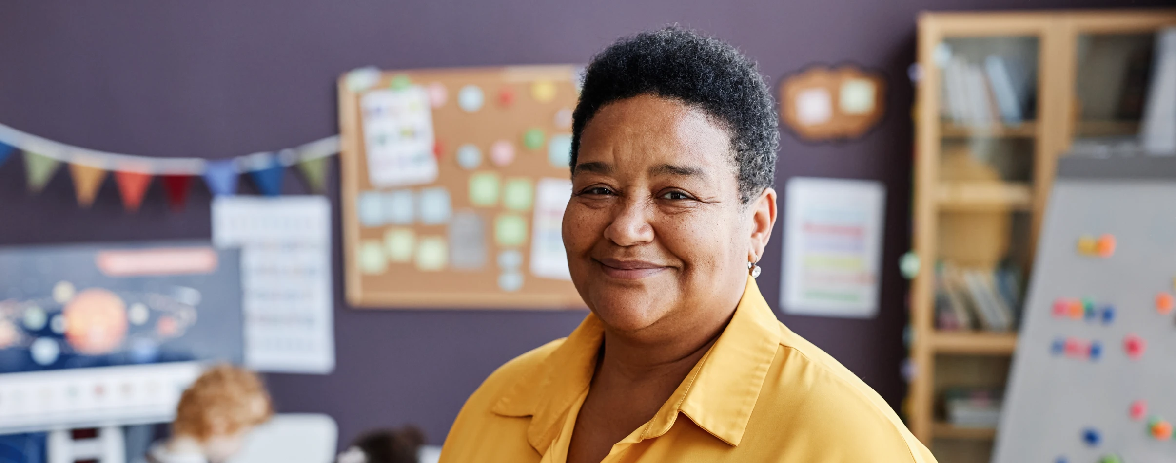 School administrator in a classroom.