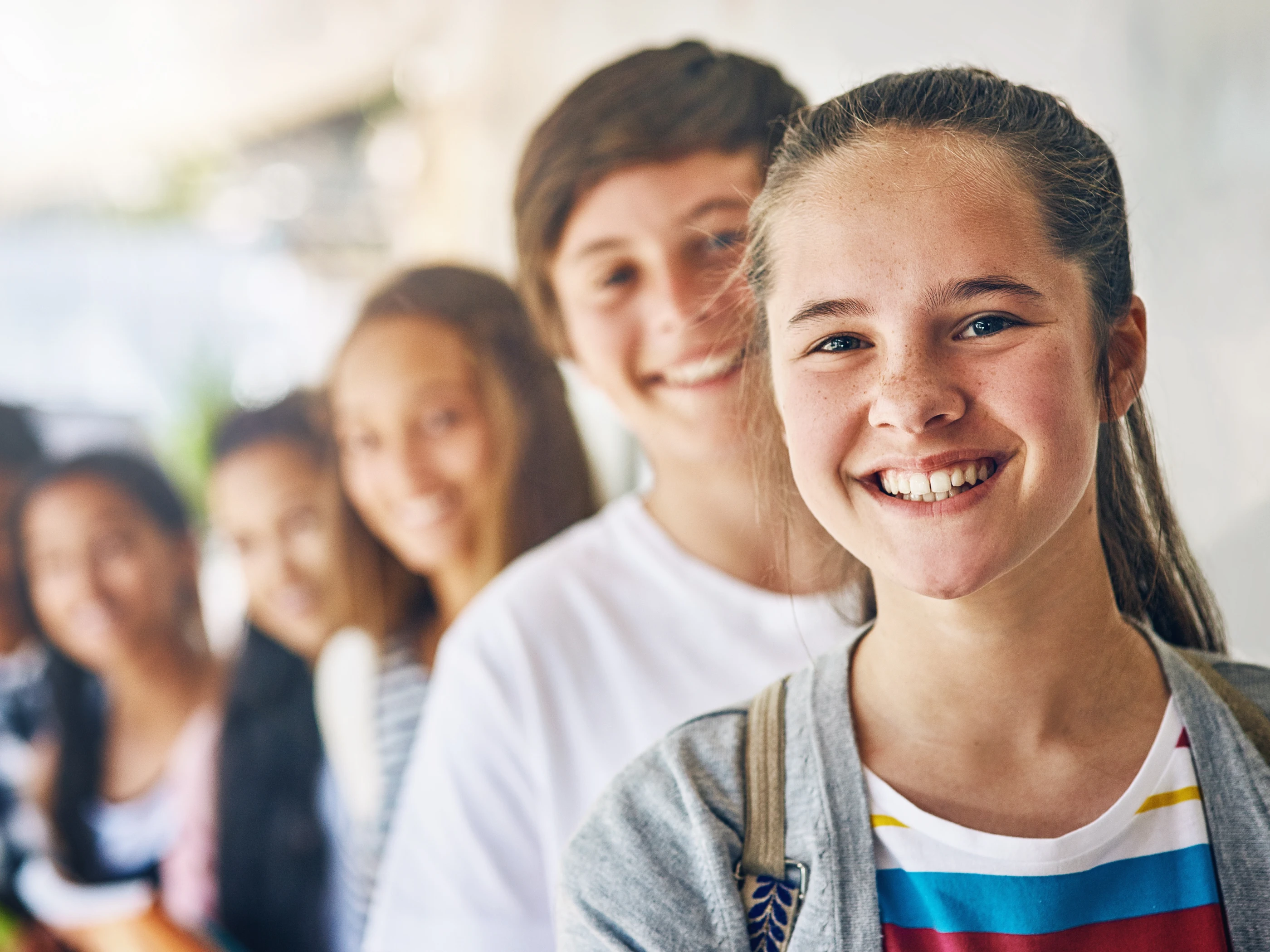 Group of students smiling